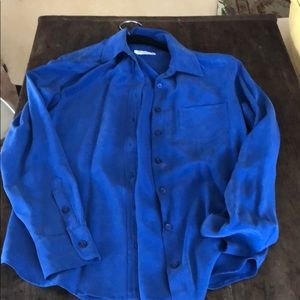 Yves Klein Blue Equipment blouse.